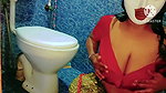 Desi Horny Girl Bathing in a Seductive Way with Saree and Red Blouse – Must See Full Video