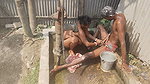 Desi housewife ke sath nahaya aur chudai ki