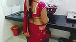 Desi sister-in-law fucked while cleaning in the kitchen while talking sexy things
