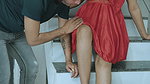Stepbrother had sex with stepsister in the Teris Balcony while taking a Doggy position big boobs