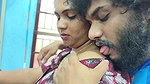 Hot couple romantic kiss