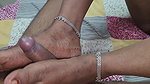 Hot desi bhabhi given hand Job and foot job husbend