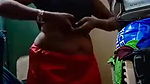 Swathi naidu saree by showing boobs,body parts and getting ready for shoot part-1