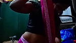 Swathi naidu saree by showing boobs,body parts and getting ready for shoot part-1