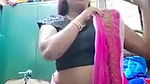 Swathi naidu saree by showing boobs,body parts and getting ready for shoot part-1