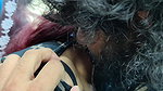 Hot lip lock with tongue kiss