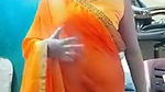 Swathi naidu saree by showing boobs,body parts and getting ready for shoot part-2