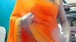 Swathi naidu saree by showing boobs,body parts and getting ready for shoot part-2