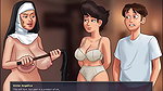 I fuck Helen my Stepmom after she does BDSM with Nun in Summertime Saga