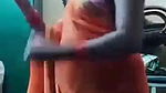 Swathi naidu sexy and romantic seducing in orange saree