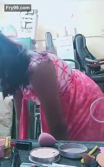 Swathi naidu sexy dress change and getting ready for shoot part -4