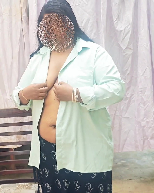 Indian Wife Nude in Front of Camer, Nudist Desi