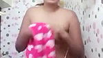 Swathi naidu wearing dress after bath part-1