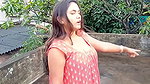 neighbour saw Komal fingering her, grabbed her land and pulled her under, then urinated on it