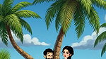 The husband and wife sat in the boat and went to the sea and there the husband fucked his wife with a big penis, a beautiful wife with big boobs