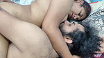 Tight nude hug with boobs suck
