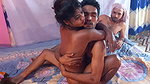 Sweet Deshi be babe enjoys hardcore double penetration action threesome sex at home