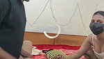 SEXY-MUSKANHOTTY First 3some show with face cum in mouth 1